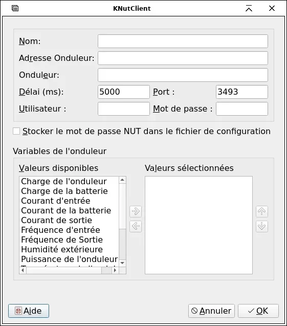 knutclient - configurer paramètres de l’onduleur