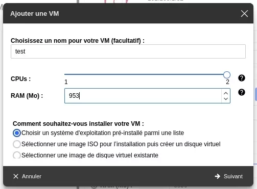 freebox ajouter une VM